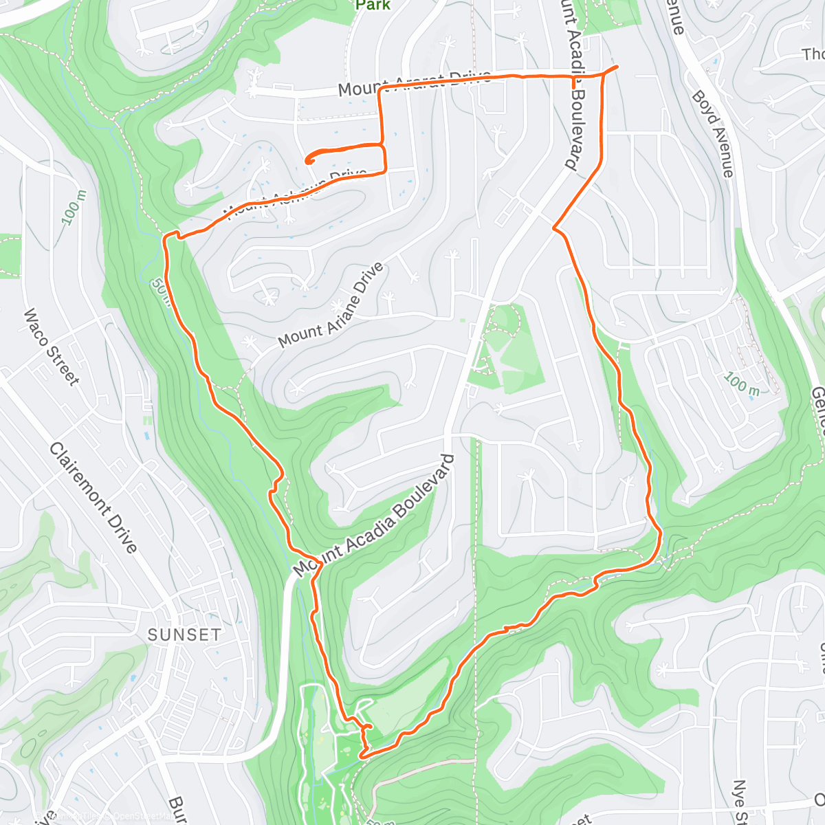 Map of the activity, Sliver