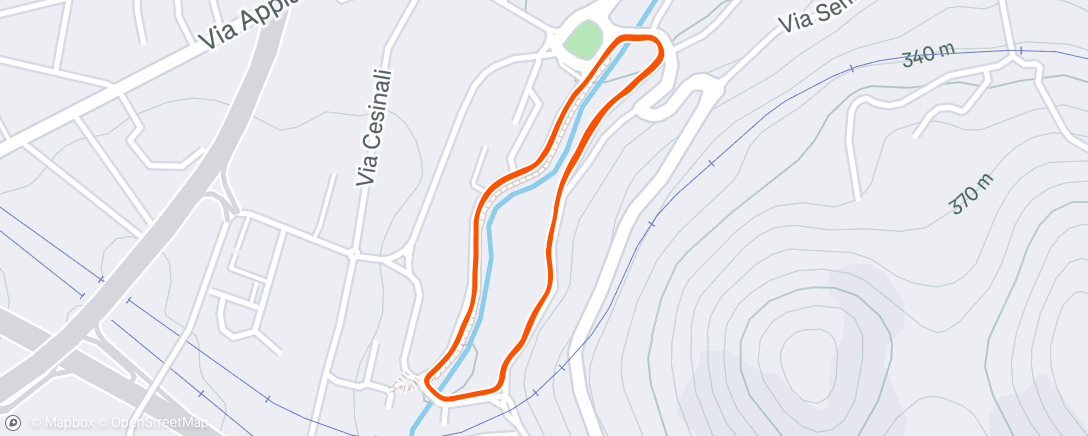 Map of the activity, Corsa dell'ora di pranzo