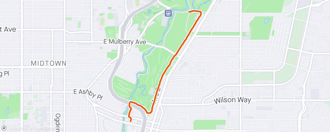 Map of the activity, Morning Run