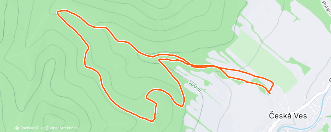 Map of the activity, Českoveský kros 2025