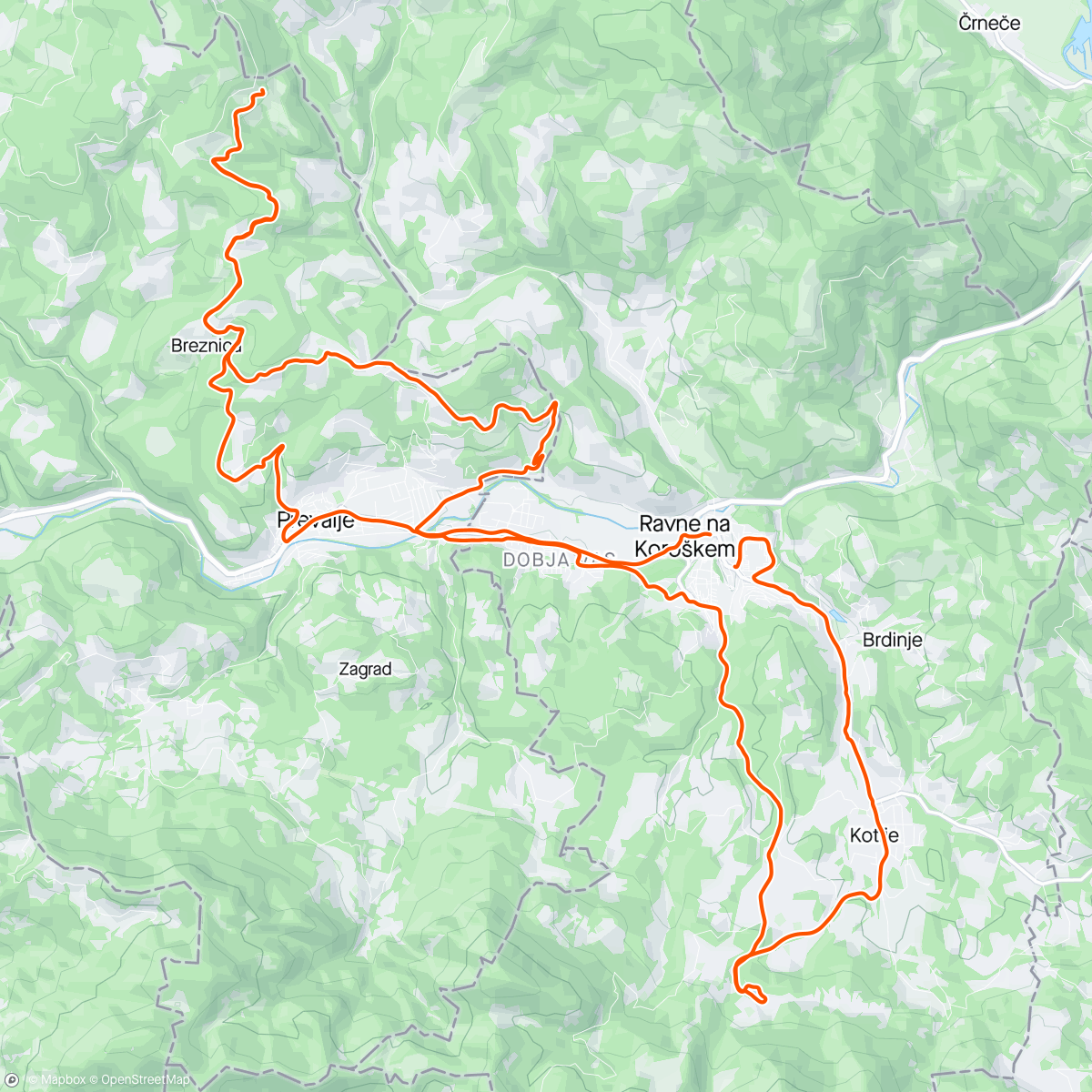 Mappa dell'attività Rašešnik/Ivarčko_tinko kolo😃
