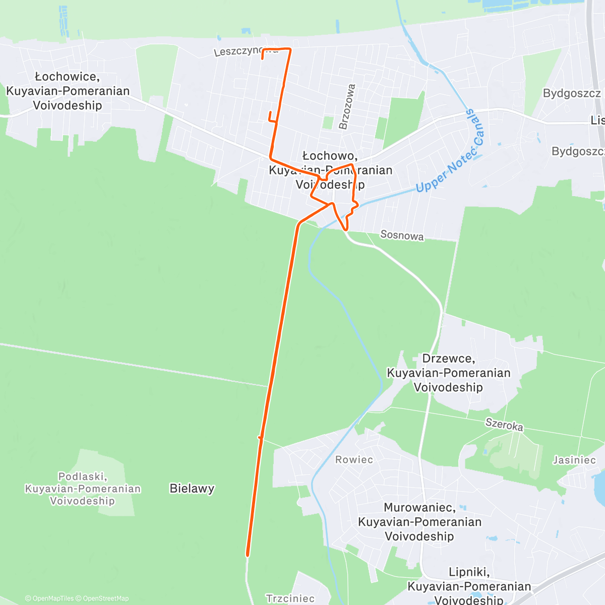 Map of the activity, Lunch Run