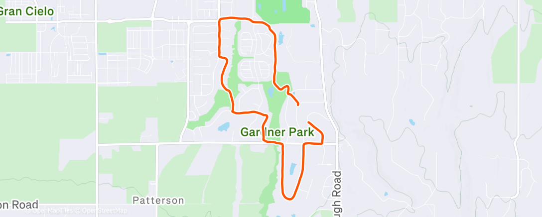 Map of the activity, Morning Run