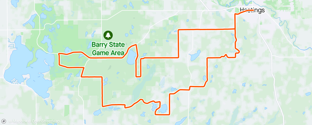 Map of the activity, 2024 Barry Roubaix 36