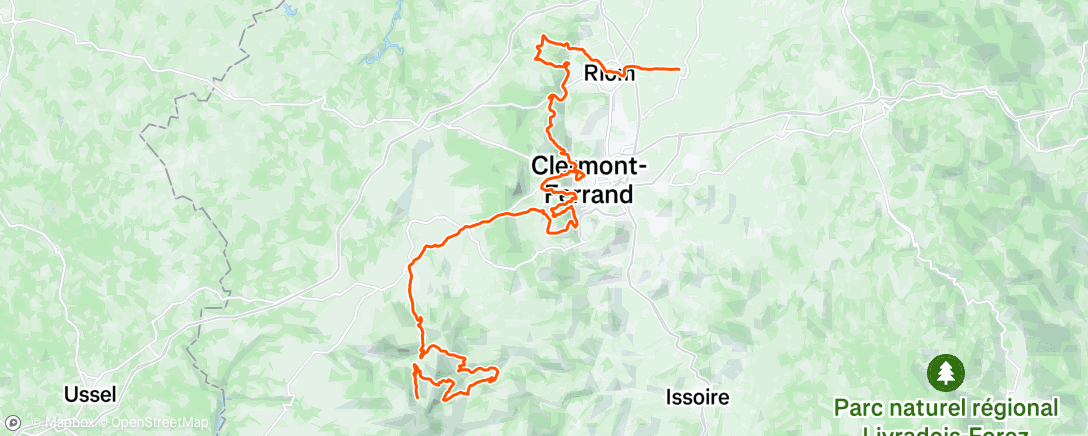 Map of the activity, Sortie vélo dans l'après-midi