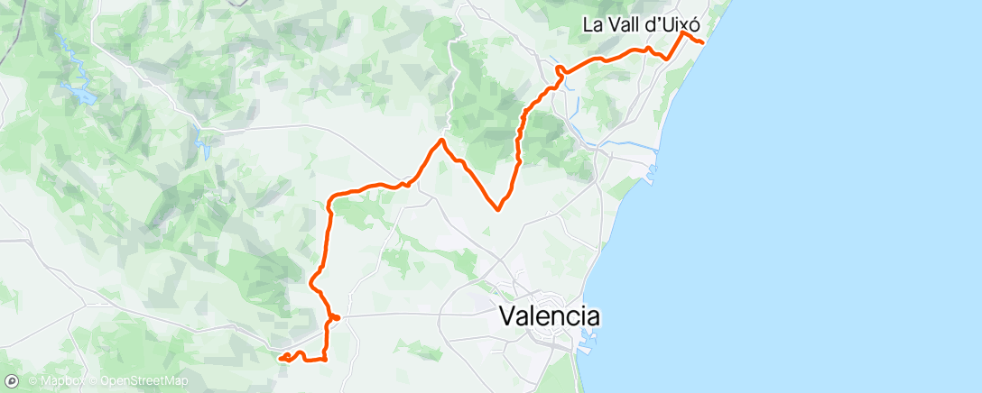Map of the activity, Vuelta stage 2