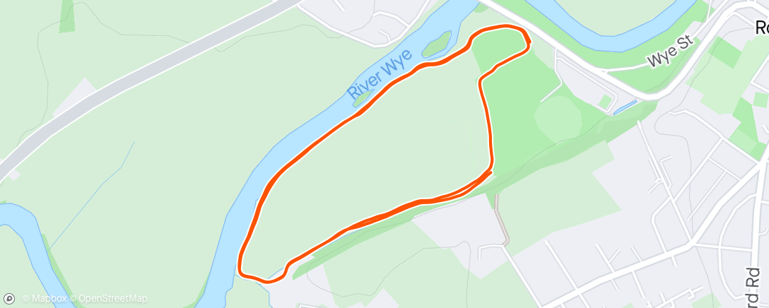 アクティビティ「Ross on Wye.  Park run」の地図