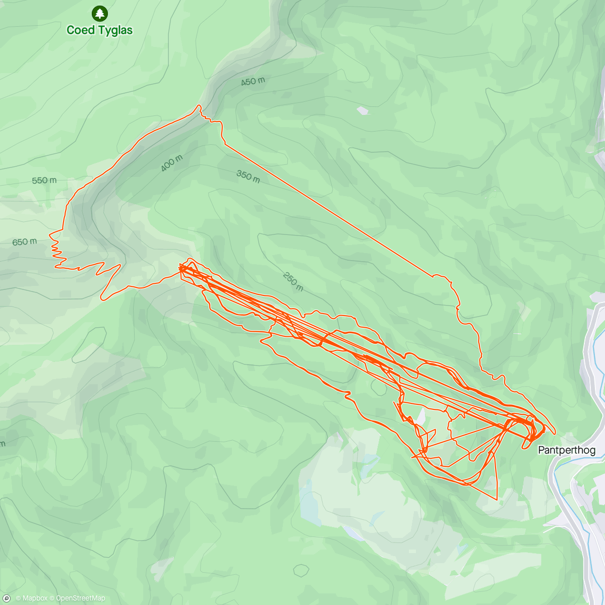 Map of the activity, Dyfi Bike Park