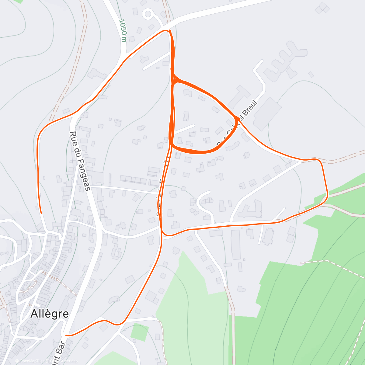 Map of the activity, RUN - Fartlek Solo <1H