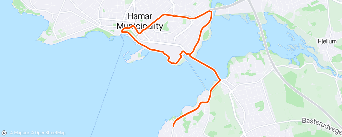 Map of the activity, Rolig jogg om byen ✌️