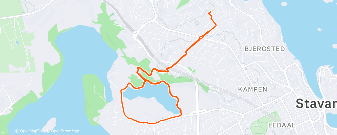 Map of the activity, Morning Run