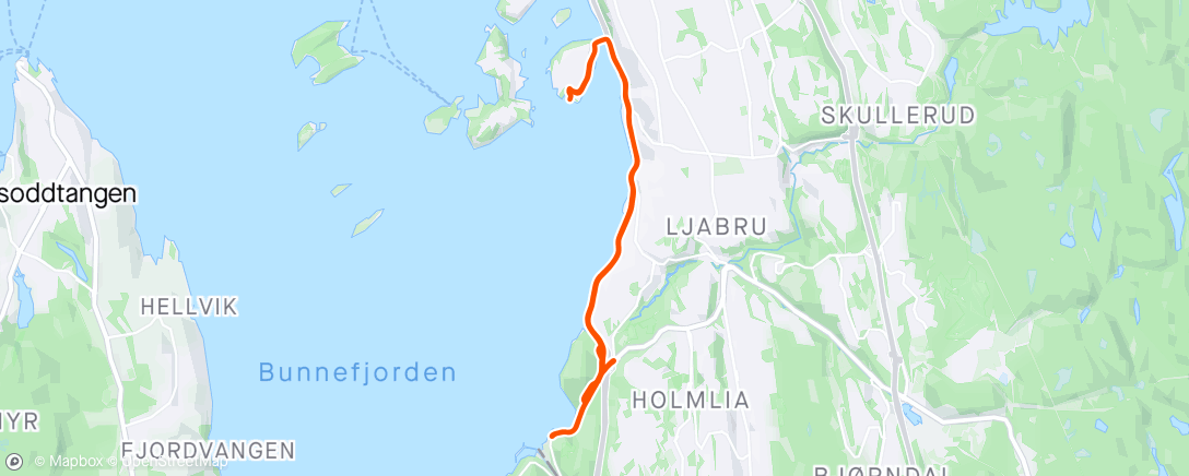 Map of the activity, Helt grei start🚴‍♀️