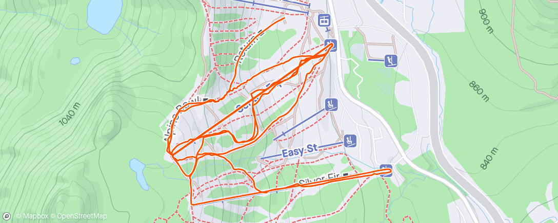 Map of the activity, Night Skiing @ Central