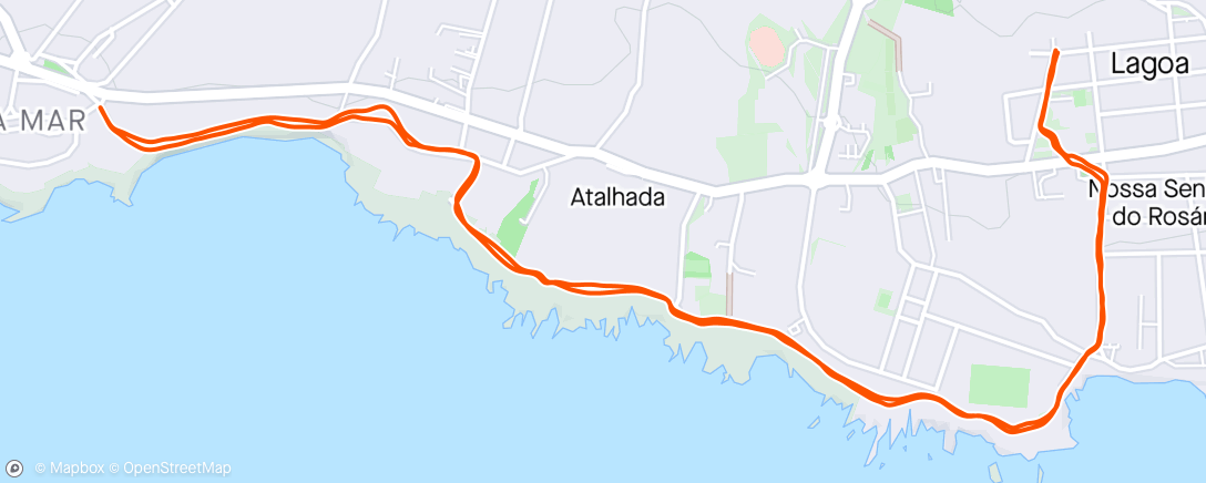 Map of the activity, Estrada - Lagoa - Ramp up