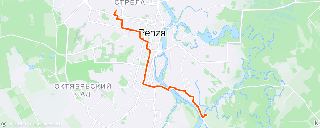 Map of the activity, Ночной заезд
