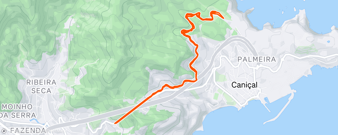Map of the activity, Carrera de montaña a la hora del almuerzo