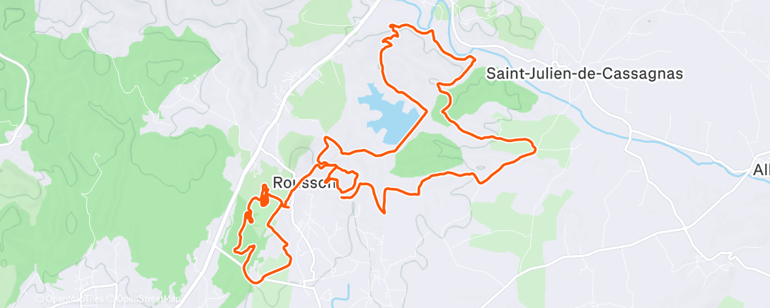 Map of the activity, Sortie VTT le matin