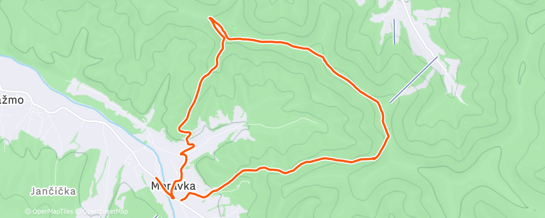 Map of the activity, Morning Walk