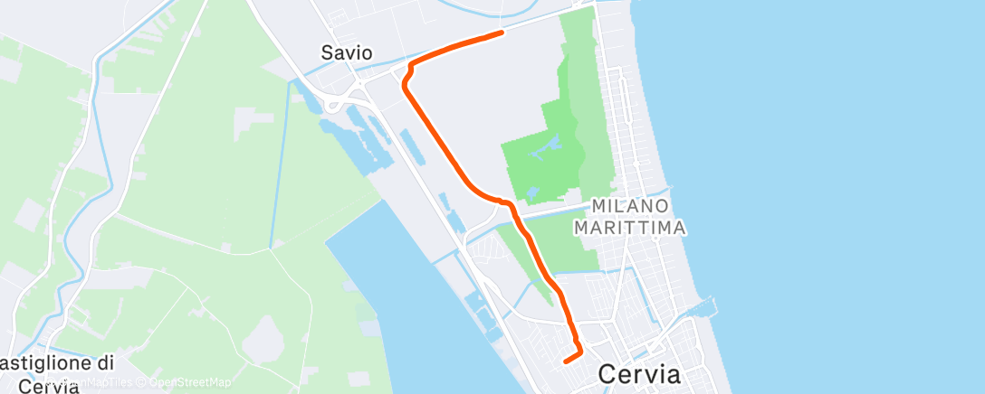 Карта физической активности (Corsa pomeridiana)