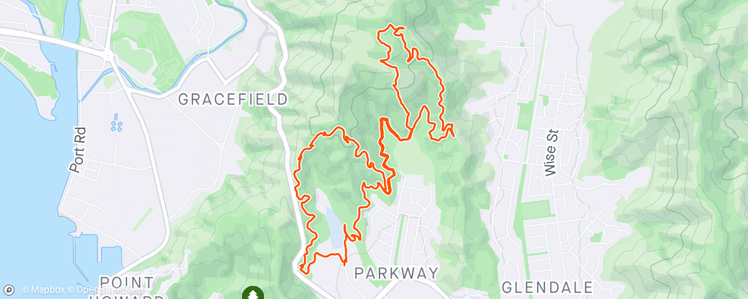 Map of the activity, Morning ride with Tim, crashed headfirst into a tree