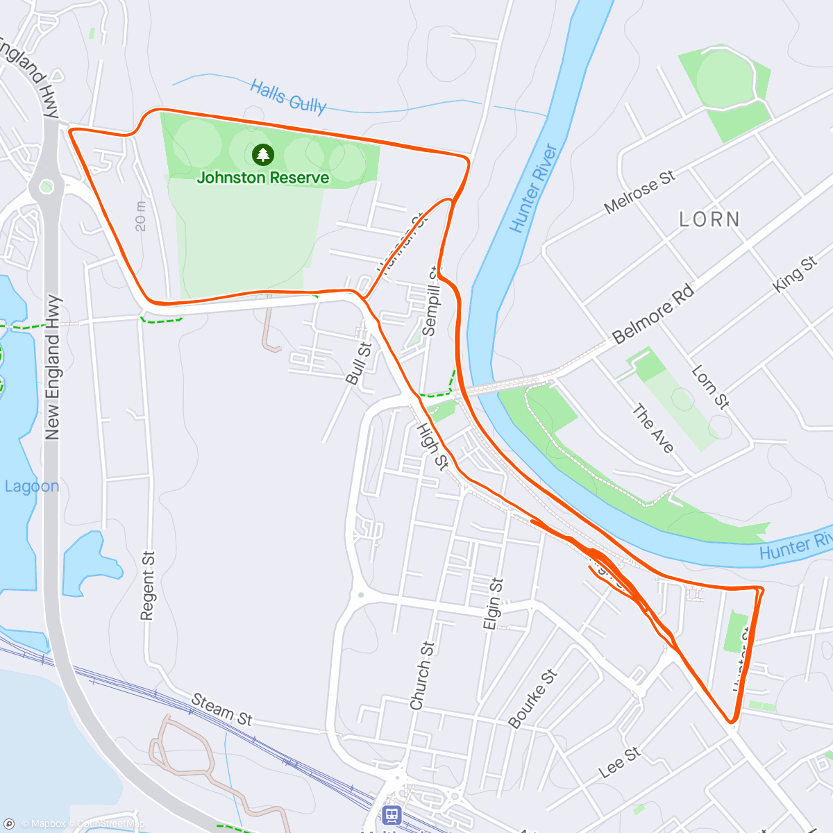 Map of the activity, Pure Run Maitland