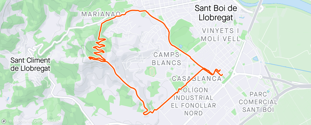 Karte der Aktivität „Bicicleta a la hora del almuerzo”