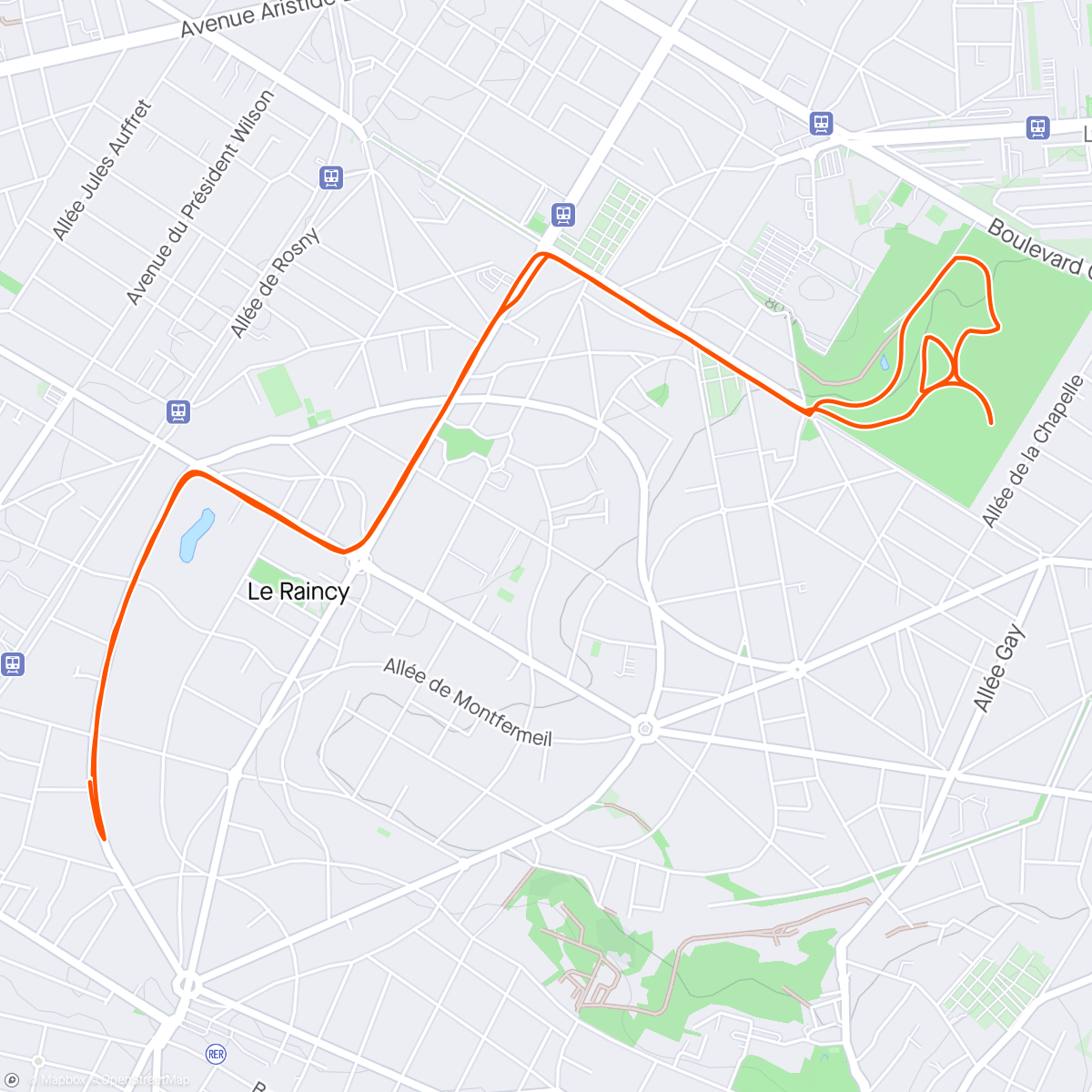 Map of the activity, 🏃‍♂️Course à pied après l'après-midi 🌫️