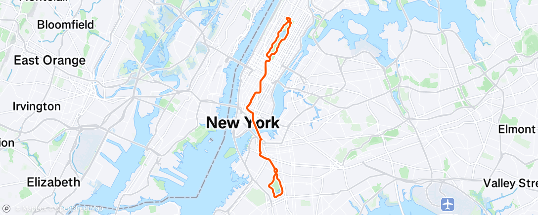 Map of the activity, Zwift - Double Parked in New York