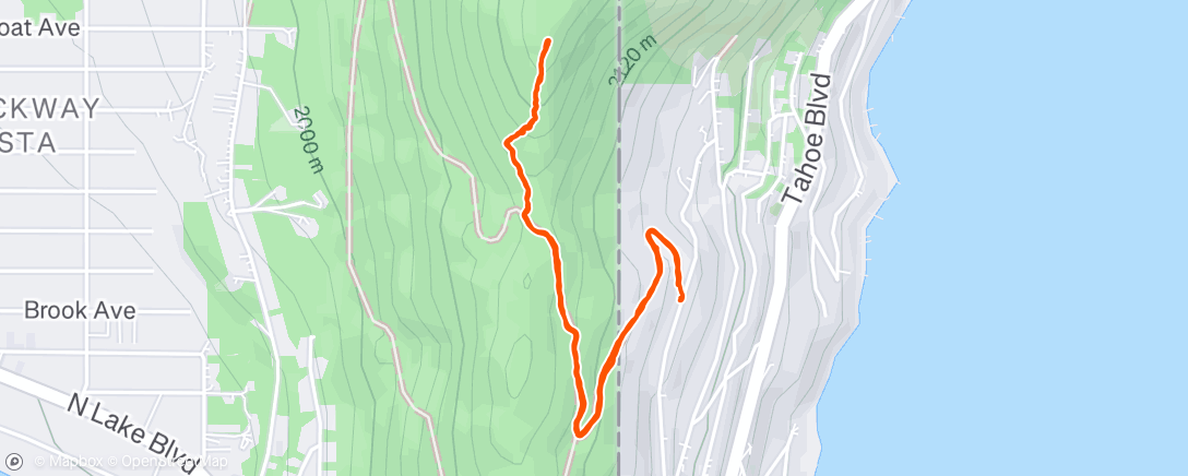 Map of the activity, Morning Hike