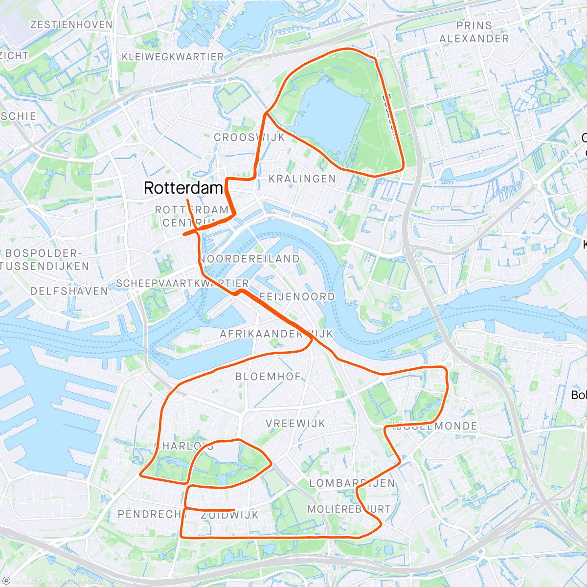 Map of the activity, R’dam marathon #demooiste