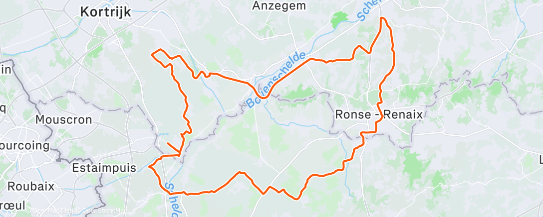 Map of the activity, Sortie vélo le matin