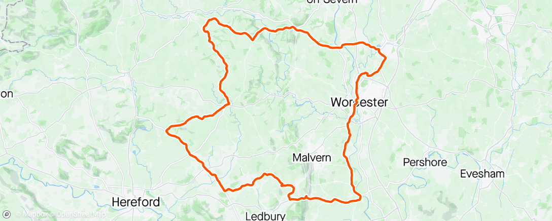 Map of the activity, Malvern Hills