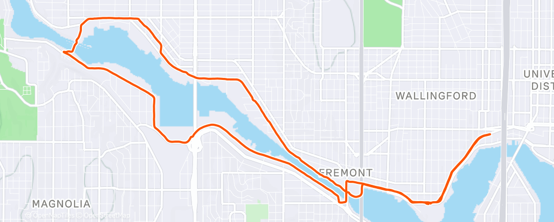 Map of the activity, Morning Run
