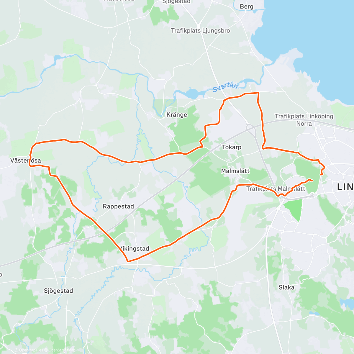 Map of the activity, Västerlösa 🌞