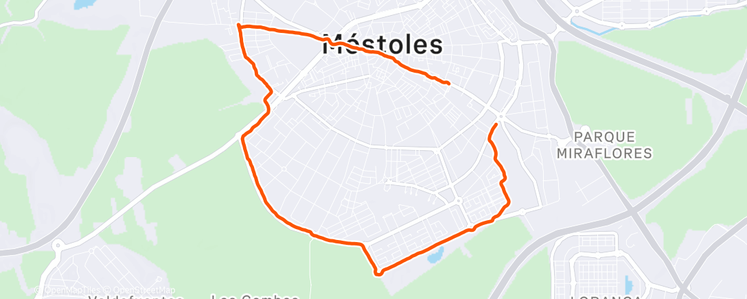 Map of the activity, Caminata a la hora del almuerzo