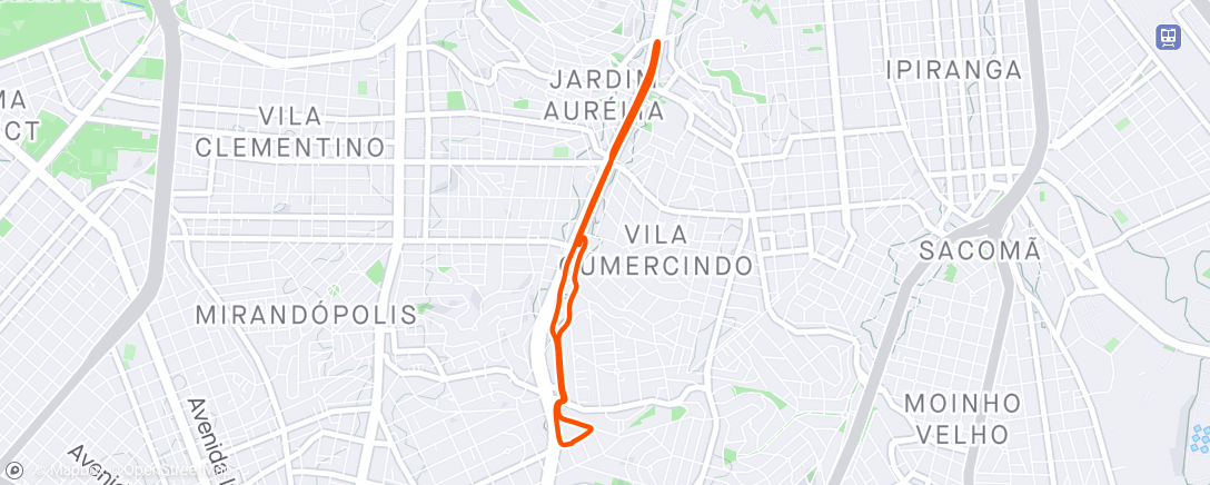 Map of the activity, corrida 30’