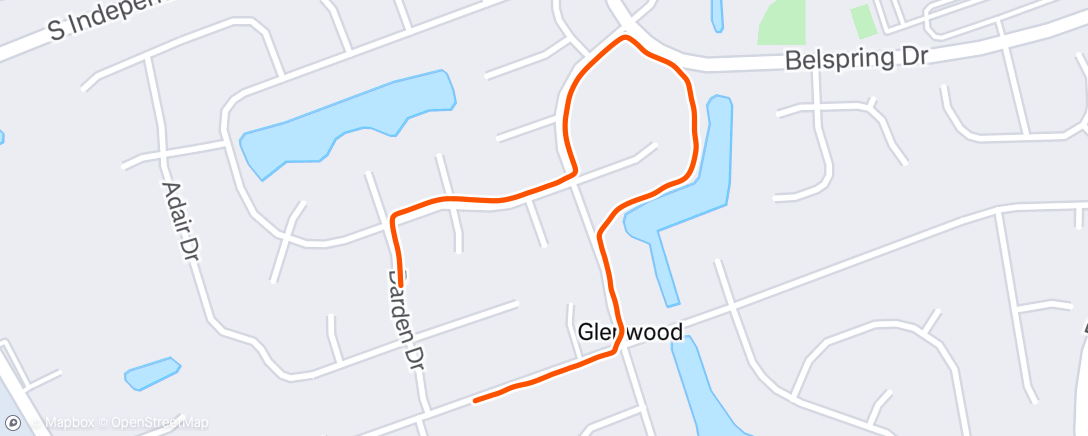 Map of the activity, Evening Walk