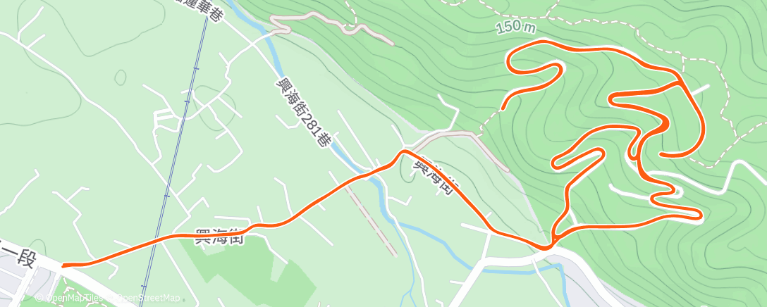 Map of the activity, Morning Ride