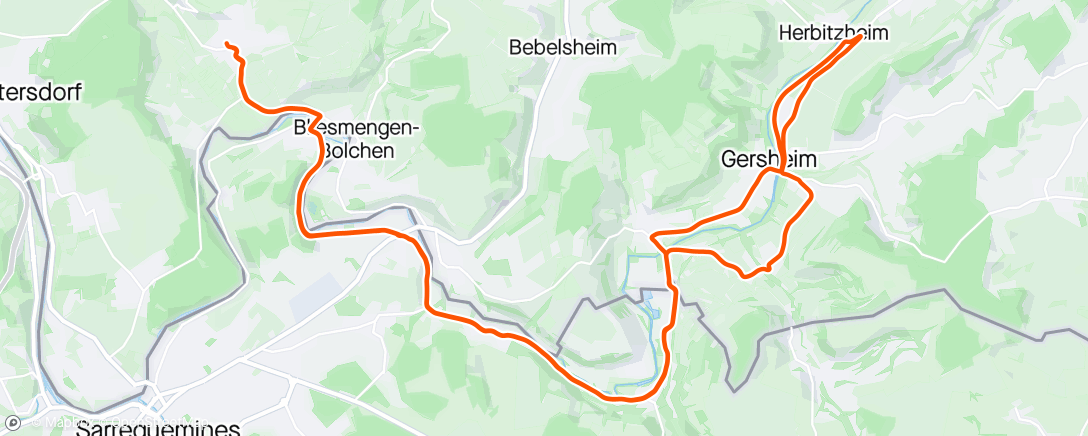 「Nachtradfahrt」活動的地圖