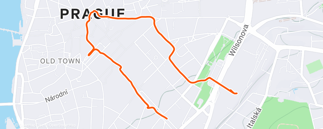 Map of the activity, Afternoon Walk