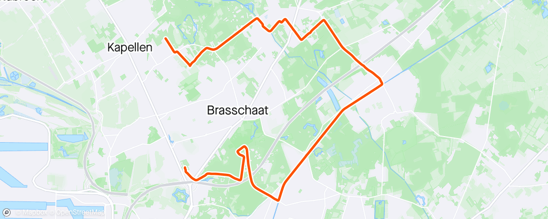 Map of the activity, Namiddagrit op gravelbike ☁️