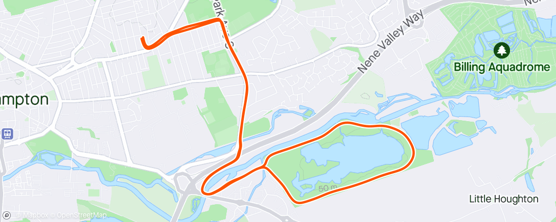 Map of the activity, Effort round the reservoir