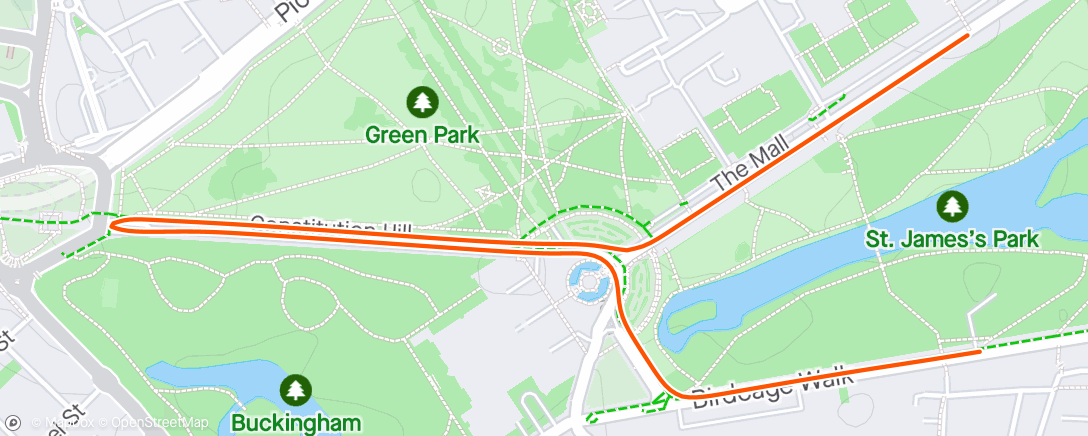 Map of the activity, Zwift - 6xST @ 4mins in London