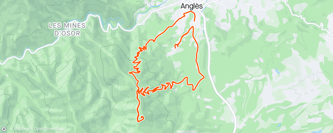 Map of the activity, Ebike test 2