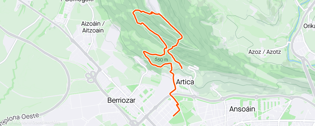Mapa da atividade, Caminata a la hora del almuerzo(63)