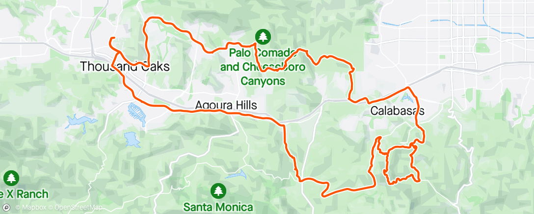 Map of the activity, Calabasas Peak + Red Rock