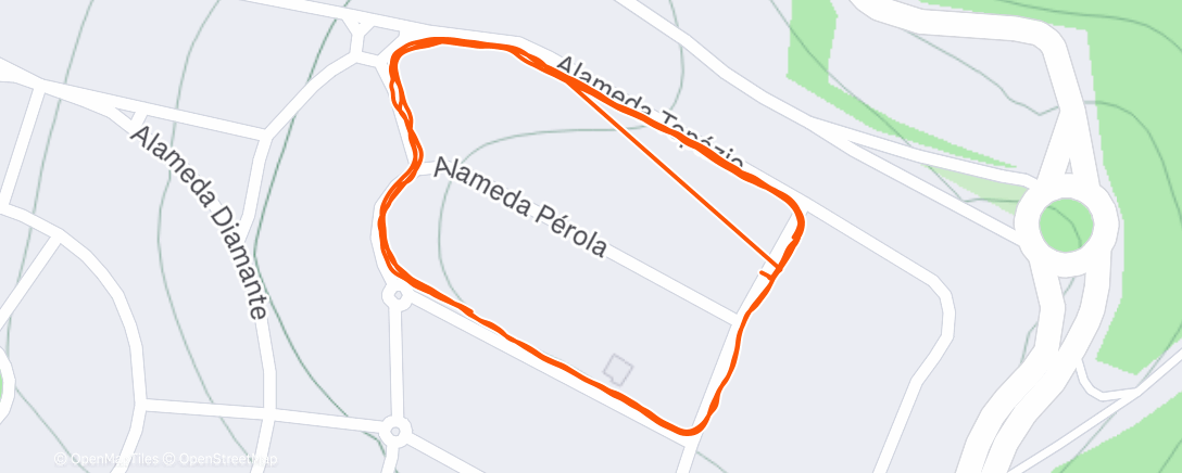 Map of the activity, Caminhada ao entardecer