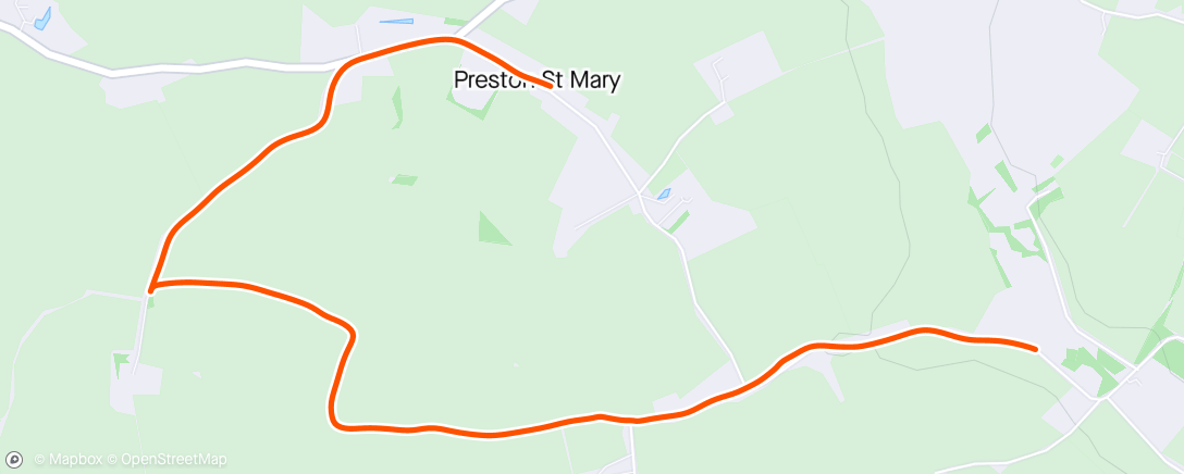 Map of the activity, Morning Trail/Road Run