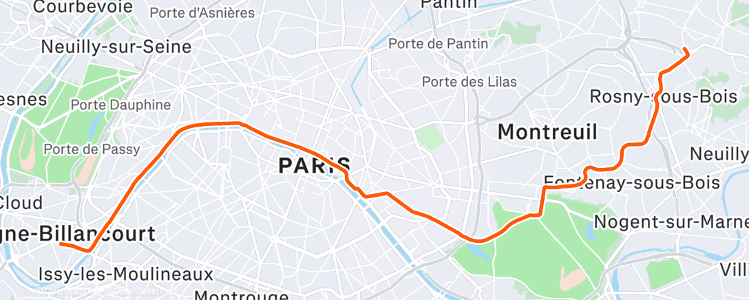 Map of the activity, Sortie vélo dans l'après-midi