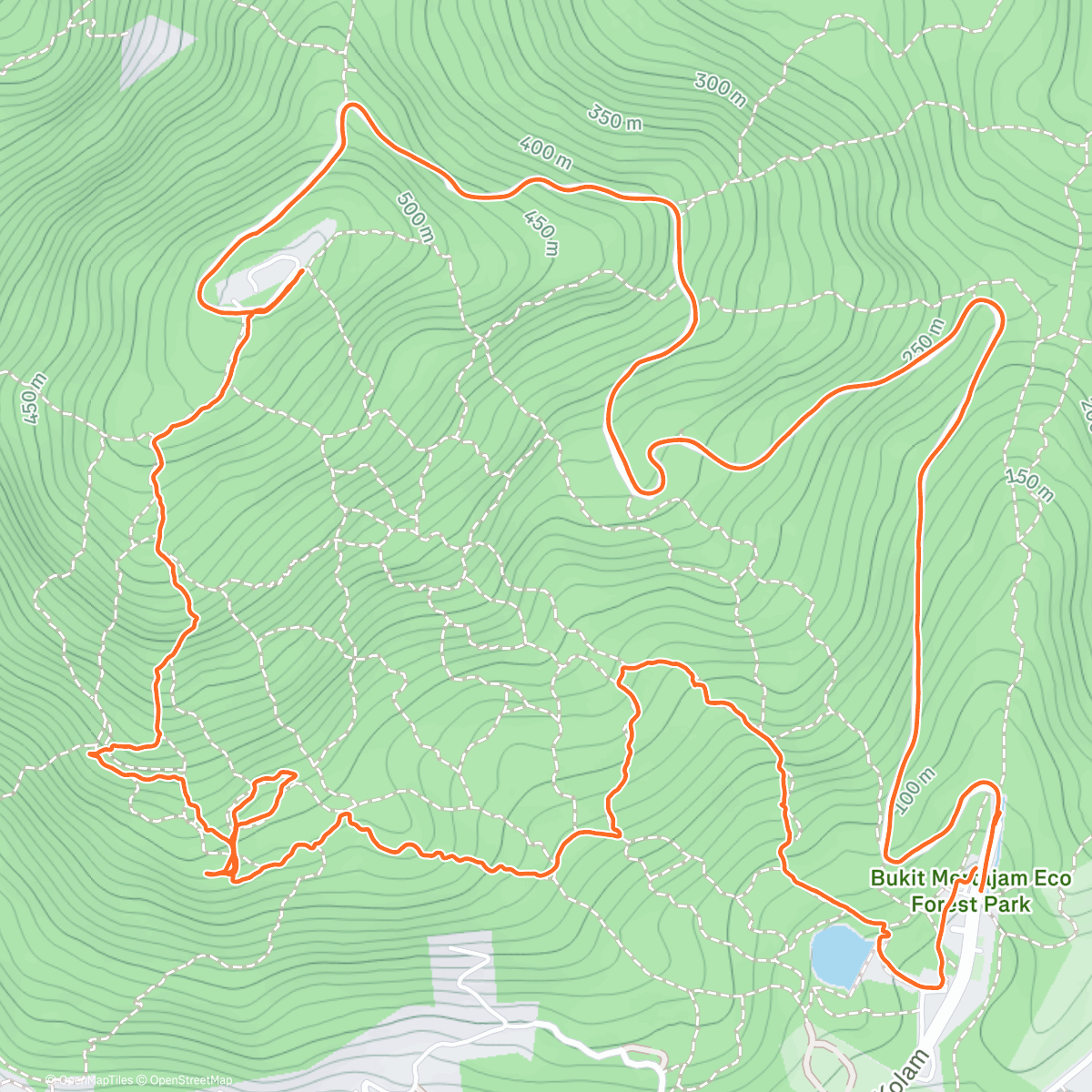 Map of the activity, Afternoon Trail Run